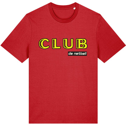 Red Netball Tee Shirt Top - Unisex