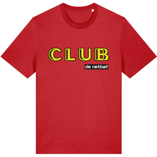 Red Netball Tee Shirt Top - Unisex