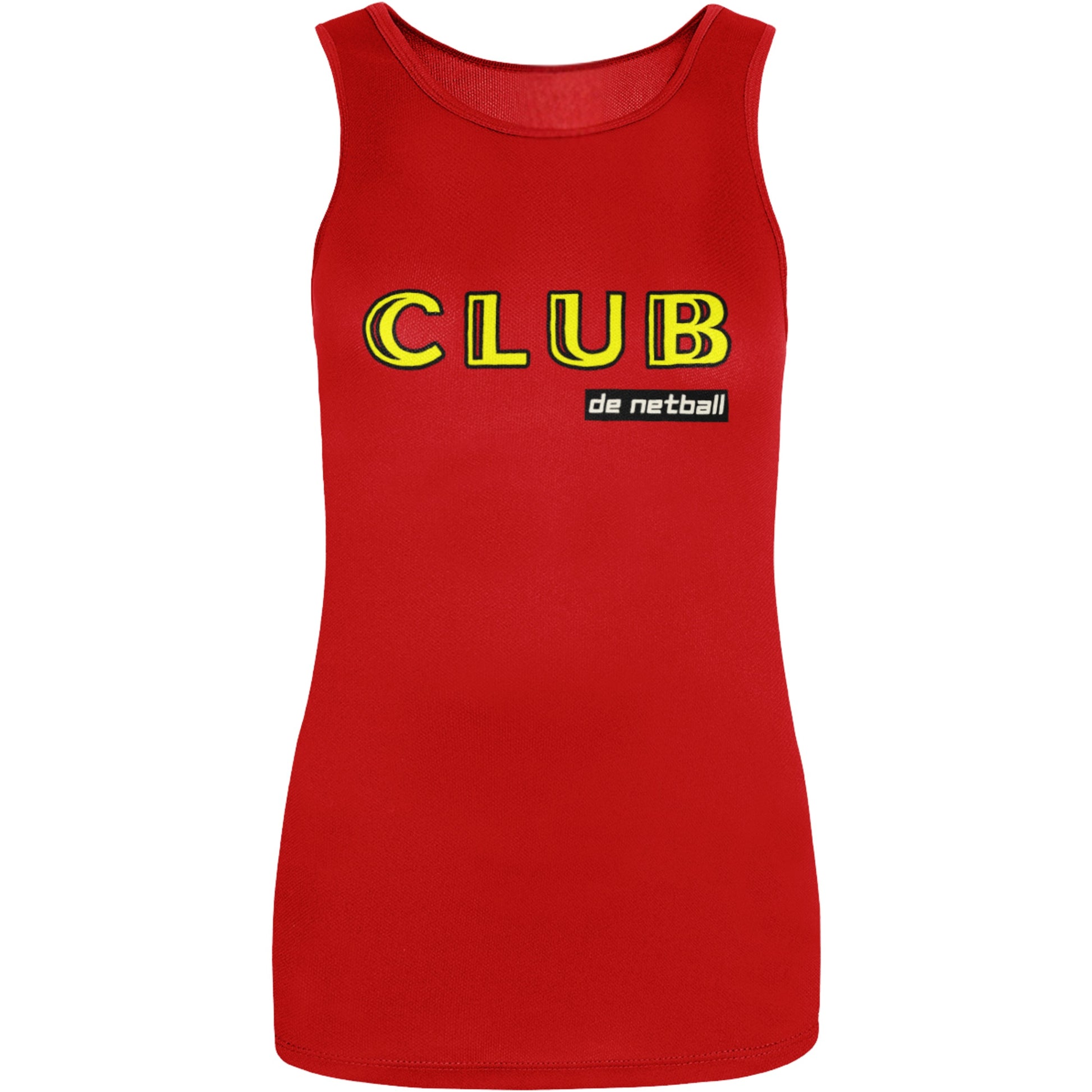 Red Netball Training Tank Top