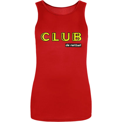 Red Netball Training Tank Top