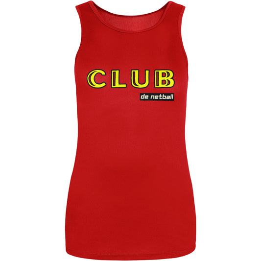 Red Netball Training Tank Top