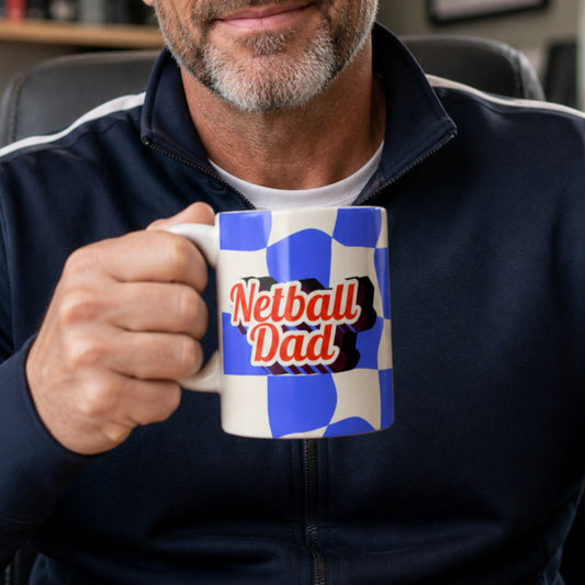 Retro Gift Mug for Netball Dads - Netball Gifts