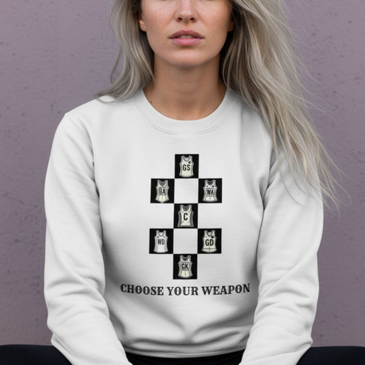 Netball Gifts - Retro Netball Graphic Jumper for Women