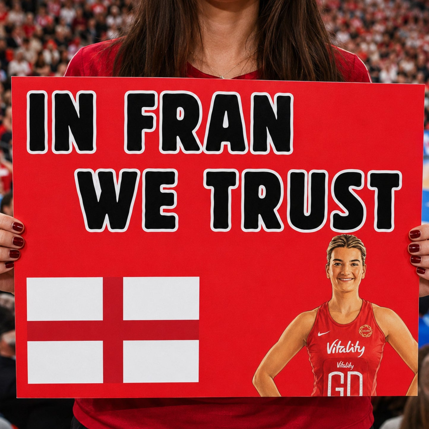 England Roses Netball Fan Sign for the Commonwealth Games