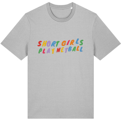 Grey Short Girls Play Netball T-shirt - Netball Clothing for Players