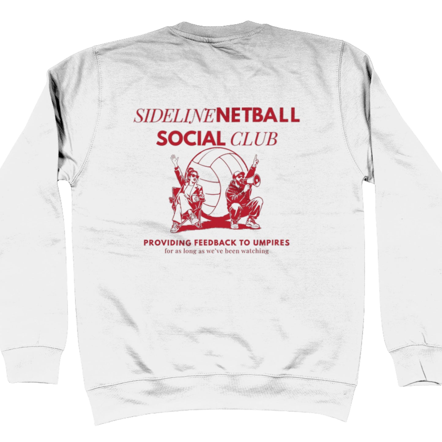 Sports Fashion Netball Graphic Sweatshirt - Social Club Print