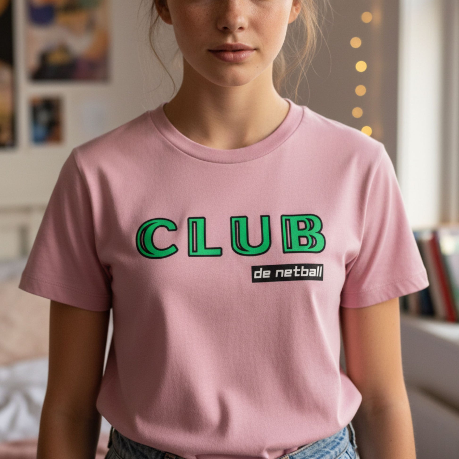 Netball Gifts - Pink Netball Club T-Shirt for Teen Girls