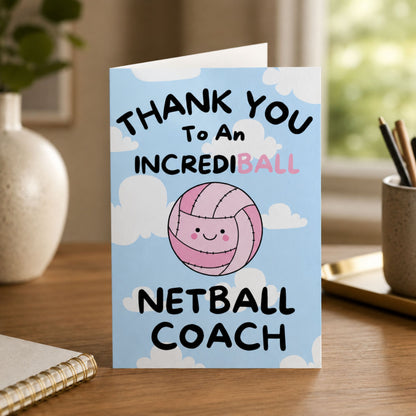 Cute Thank You Card for Netball Coaches