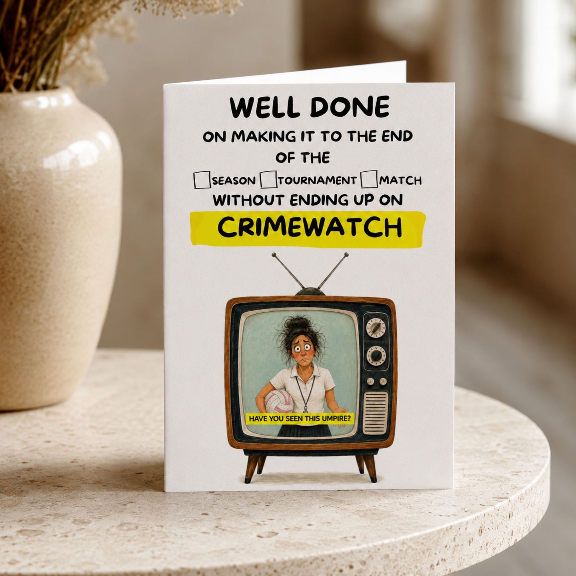 Funny Netball Team Thank You Card for Umpires