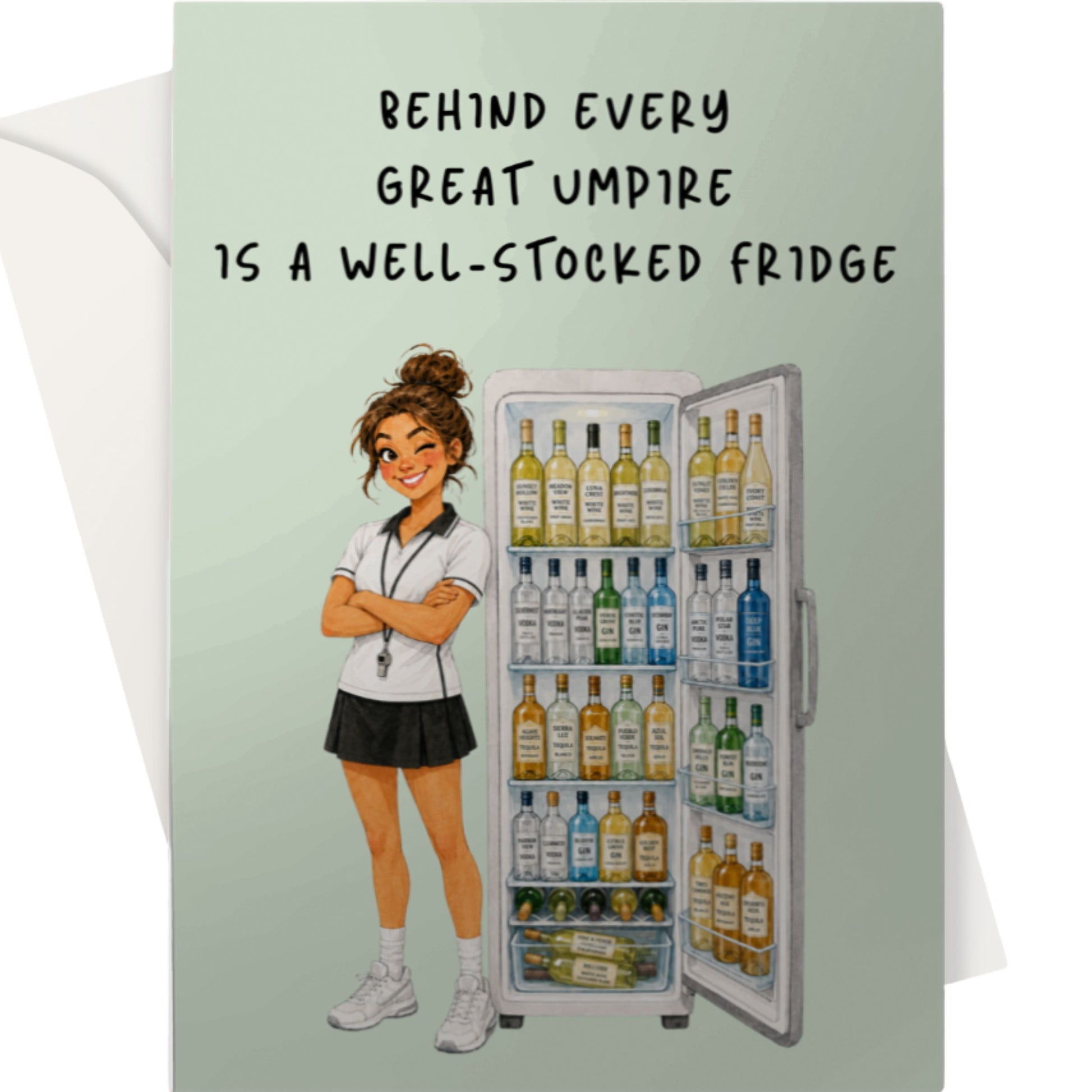 Netball Umpire Card - Behind Every Great Umpire is a Well-Stocked Fridge