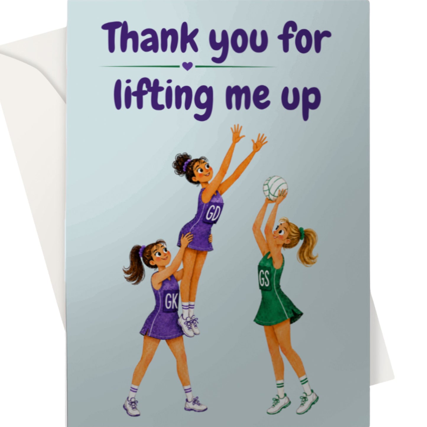 Netball Thank You Card for Players and Teammates