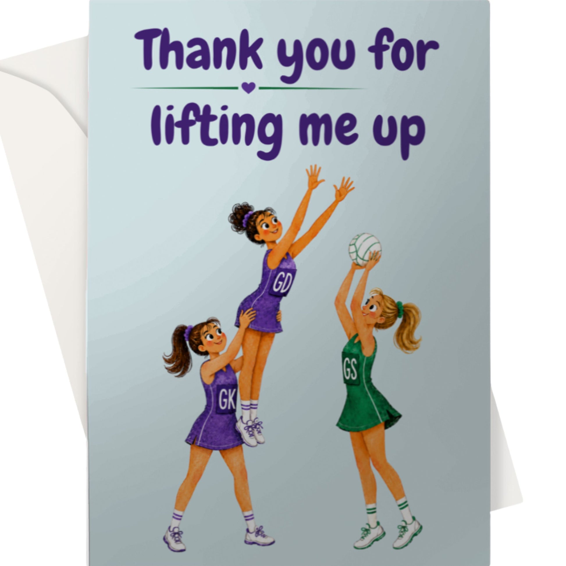 Netball Thank You Card for Players and Teammates
