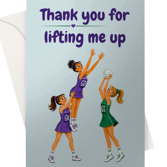 Netball Thank You Card for Players and Teammates