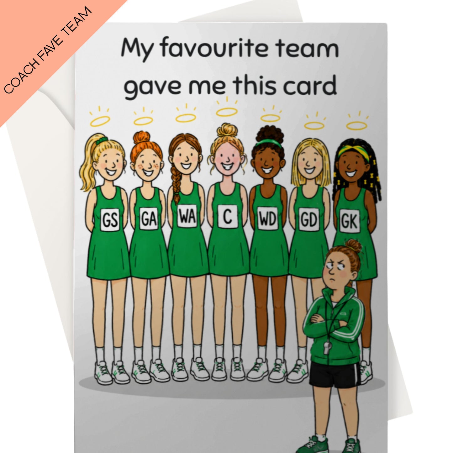 Funny Netball Coach Thank You Card - My Favourite Team Gave Me This Card