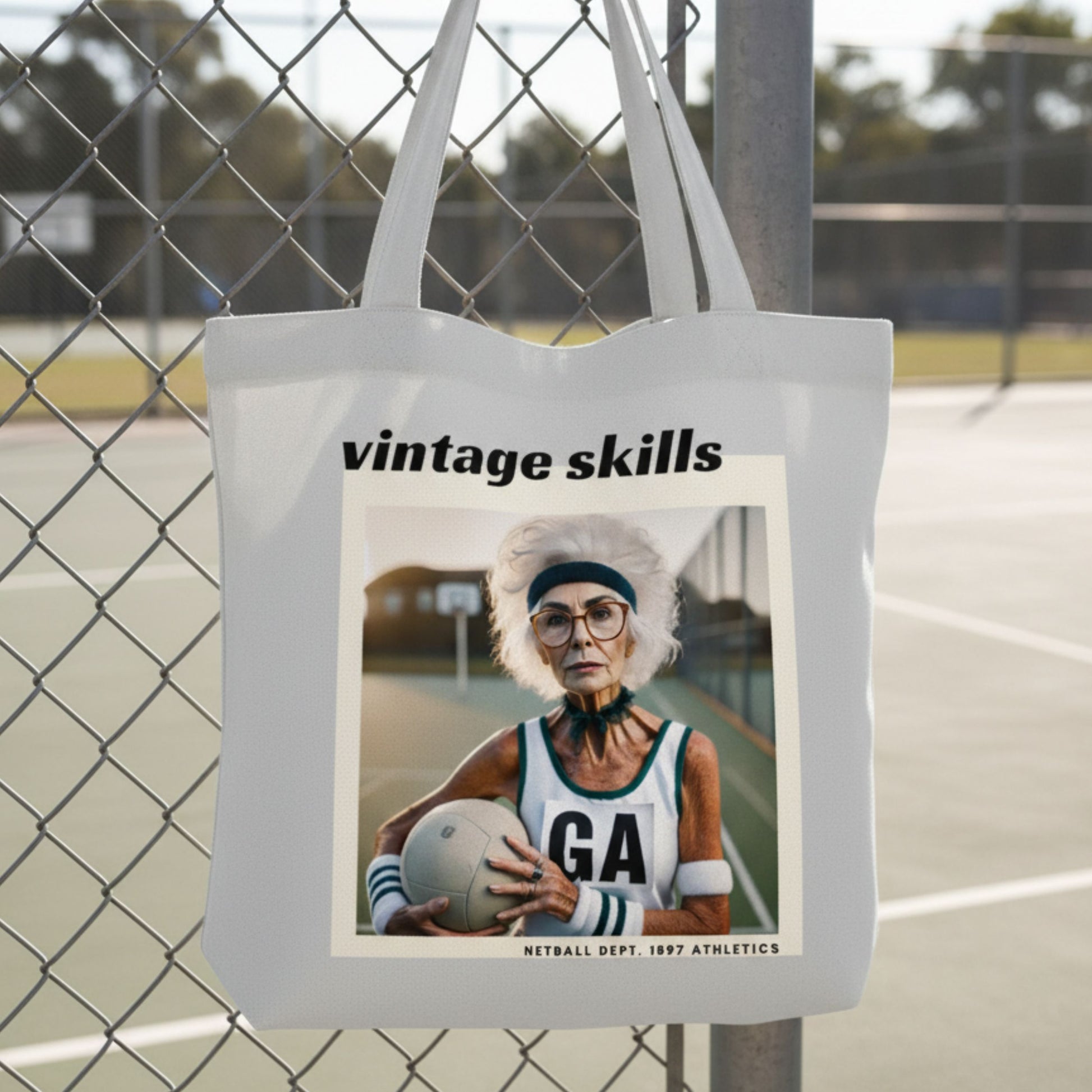 Netball Gifts - Vintage Skills Slogan Netball Kit Bag