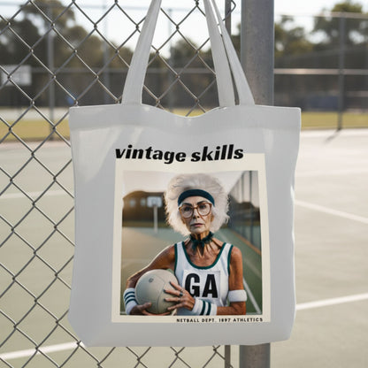 Netball Gifts - Vintage Skills Slogan Netball Kit Bag