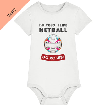 Baby Personalised I Like Netball Bodysuit