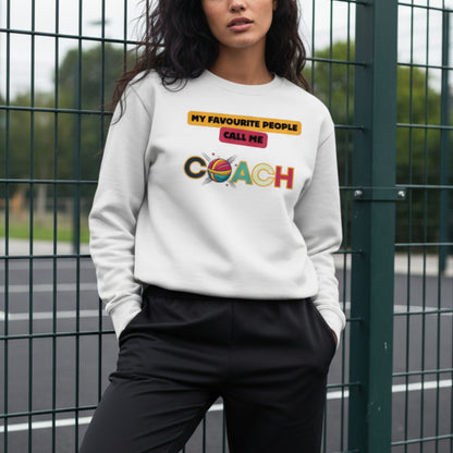 Netball Gifts - Netball Coach Slogan Sweatshirt Top