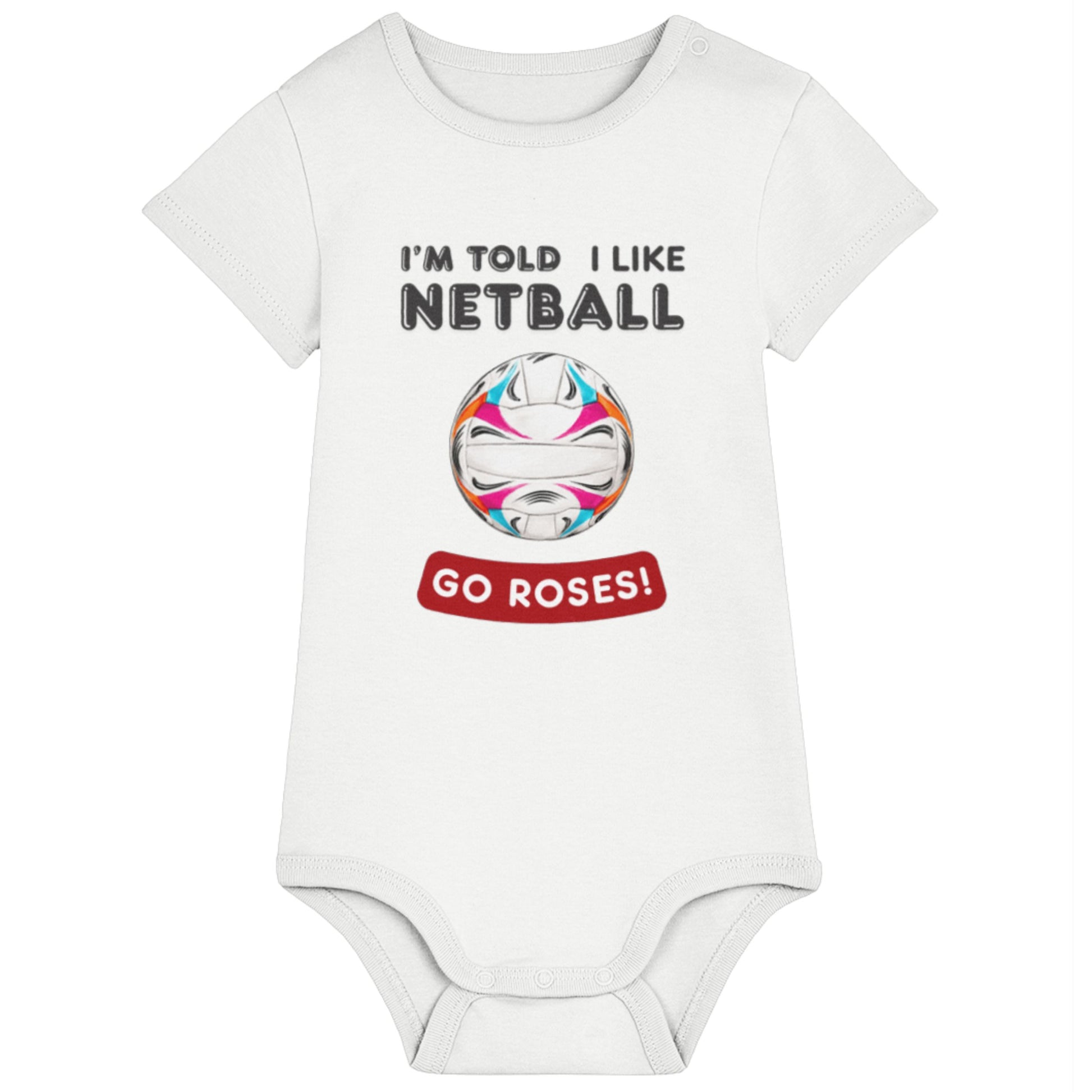 Personalised Netball Baby Onesie - New Netball Baby Gift