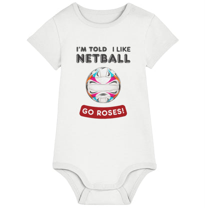 Personalised Netball Baby Onesie - New Netball Baby Gift