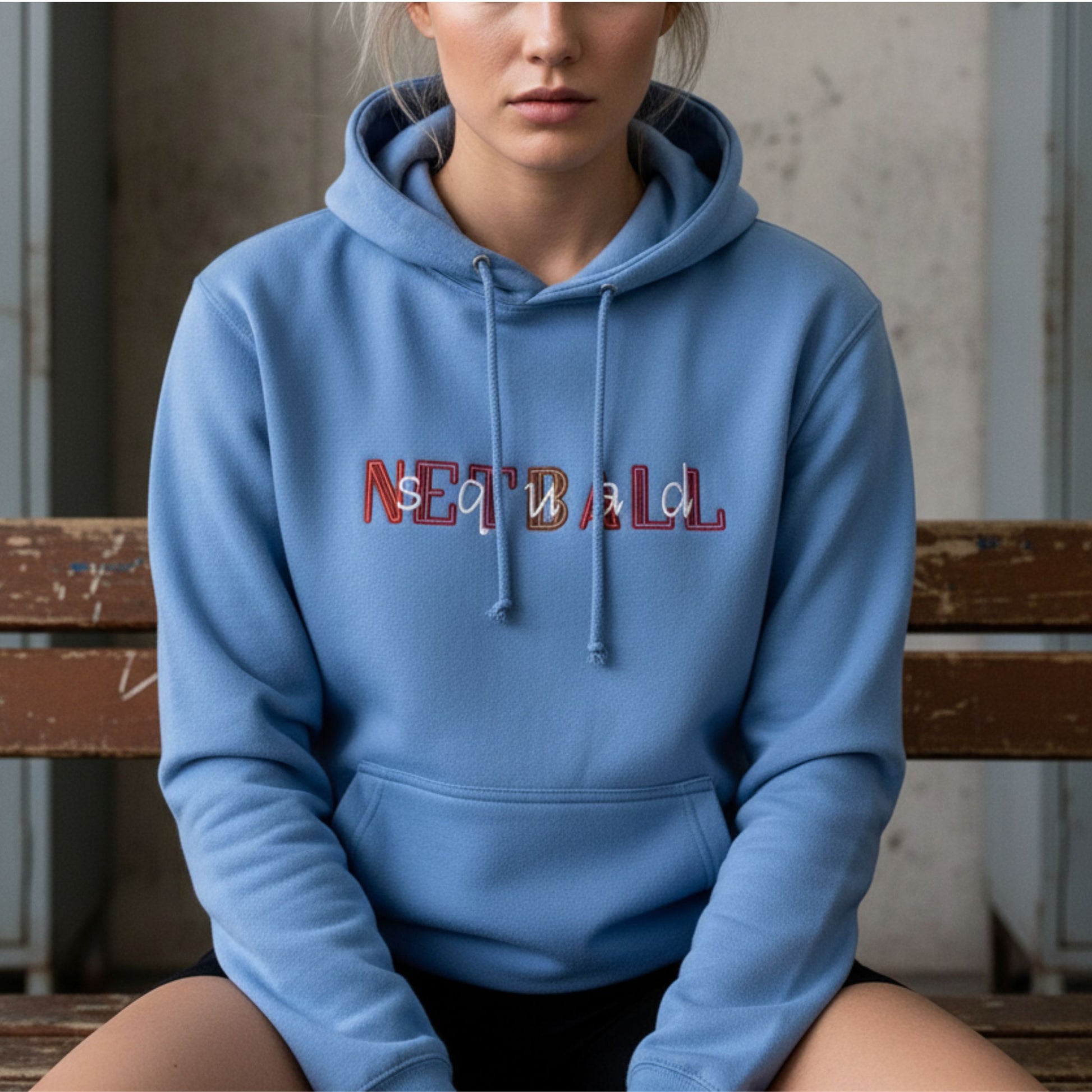 Netball Gifts - Women's Light Blue Netball Player Hoodie