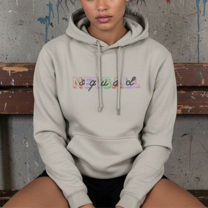 Netball Gifts - Women's Stone Netball Squad Slogan Hooide