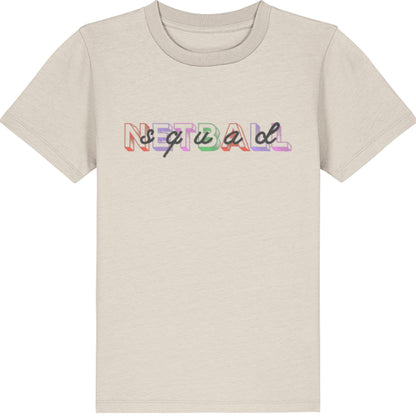 Youth Netball Top - Natural Raw Casual Netball T-Shirt for Children