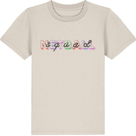 Youth Netball Top - Natural Raw Casual Netball T-Shirt for Children